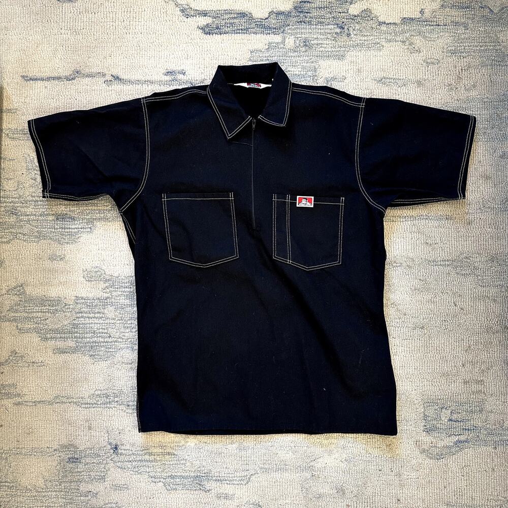 Rare Ben Davis X Opening Ceremony Contrast Stitch 1/2 Zip Work Shirt Medium
